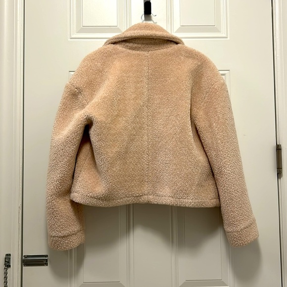 Bagatelle beige teddy cropped jacket SZ S - Picture 3 of 6
